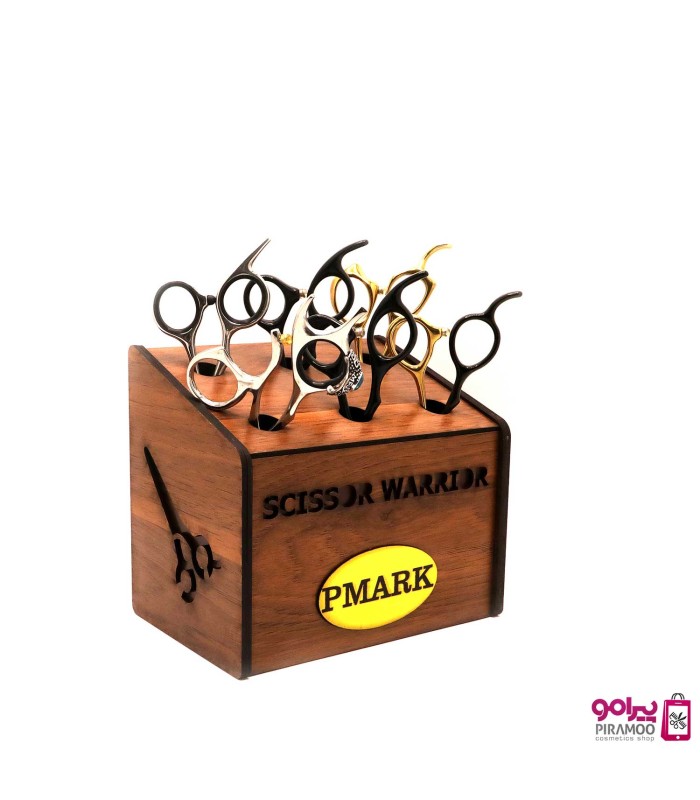 استند چوبی نگهدارنده قیچی و برس پی مارک PMARK Scissor holder