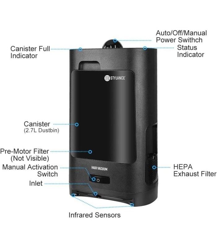 جاروبرقی آرایشگاهی حرفه ای ثابت برند استایلانس Stylance Hair Vacuum