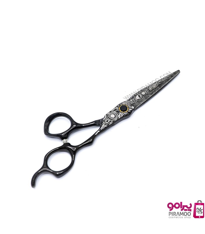 ست قیچی کات و پیتاژ 6 اینچ الکساندر لجند مشکی طرح دار کد : M213N