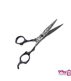 ست قیچی کات و پیتاژ 6 اینچ الکساندر لجند مشکی طرح دار کد : M213N