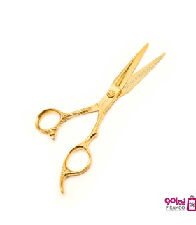 ست قیچی کات و پیتاژ 6 اینچ الکساندر پاور کات طلایی کد : M211N