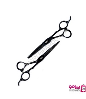 ست قیچی کات و پیتاژ 6 اینچ الکساندر جوال استایل مشکی کد : M208N