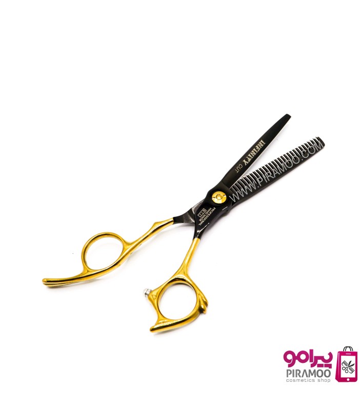 ست قیچی کات و پیتاژ 6 اینچ الکساندر اینفینیتی کات مشکی طلایی کد: M206N