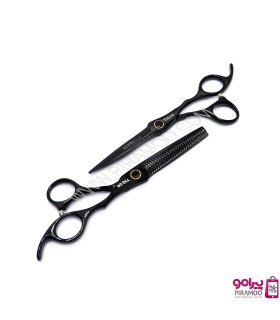 ست قیچی کات و پیتاژ 6 اینچ تایگر آلفا کات مشکی کد: M116NB