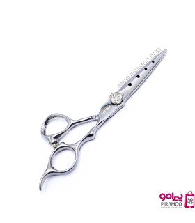 ست قیچی کات و پیتاژ 6 اینچ سفید مشکی تایگر مکس استایل کد : M114N